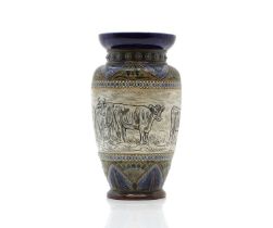 A Doulton Lambeth stoneware vase