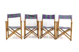 A set of four Wimbledon beech director's chairs,