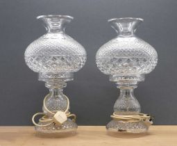 A pair of Waterford Crystal glass 'Inishmaan' table lamps