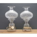 A pair of Waterford Crystal glass 'Inishmaan' table lamps