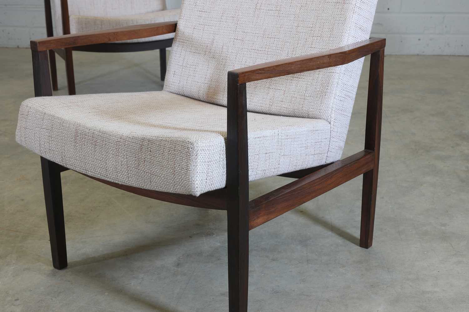 § A pair of Brazilian rosewood armchairs, - Image 4 of 4