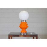 An Italian glass table lamp,