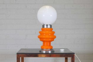 An Italian glass table lamp,