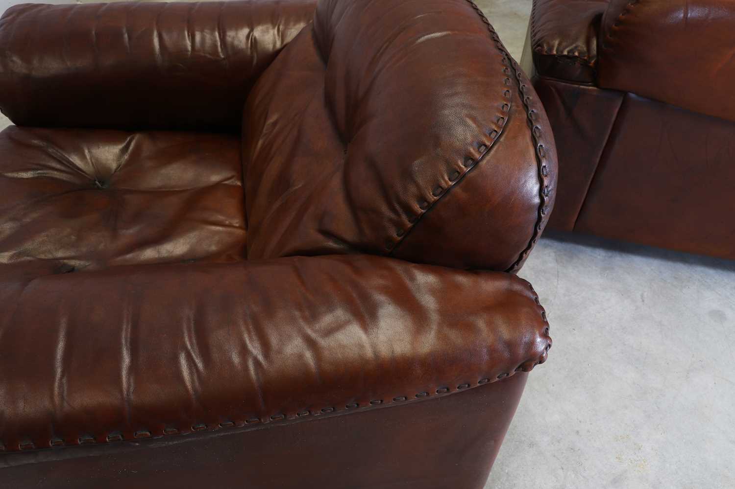 A pair of Swiss De Sede 'DS101' reclining armchairs, - Image 5 of 13