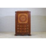 A French, Art Deco-style, Indian rosewood fall-front bureau,