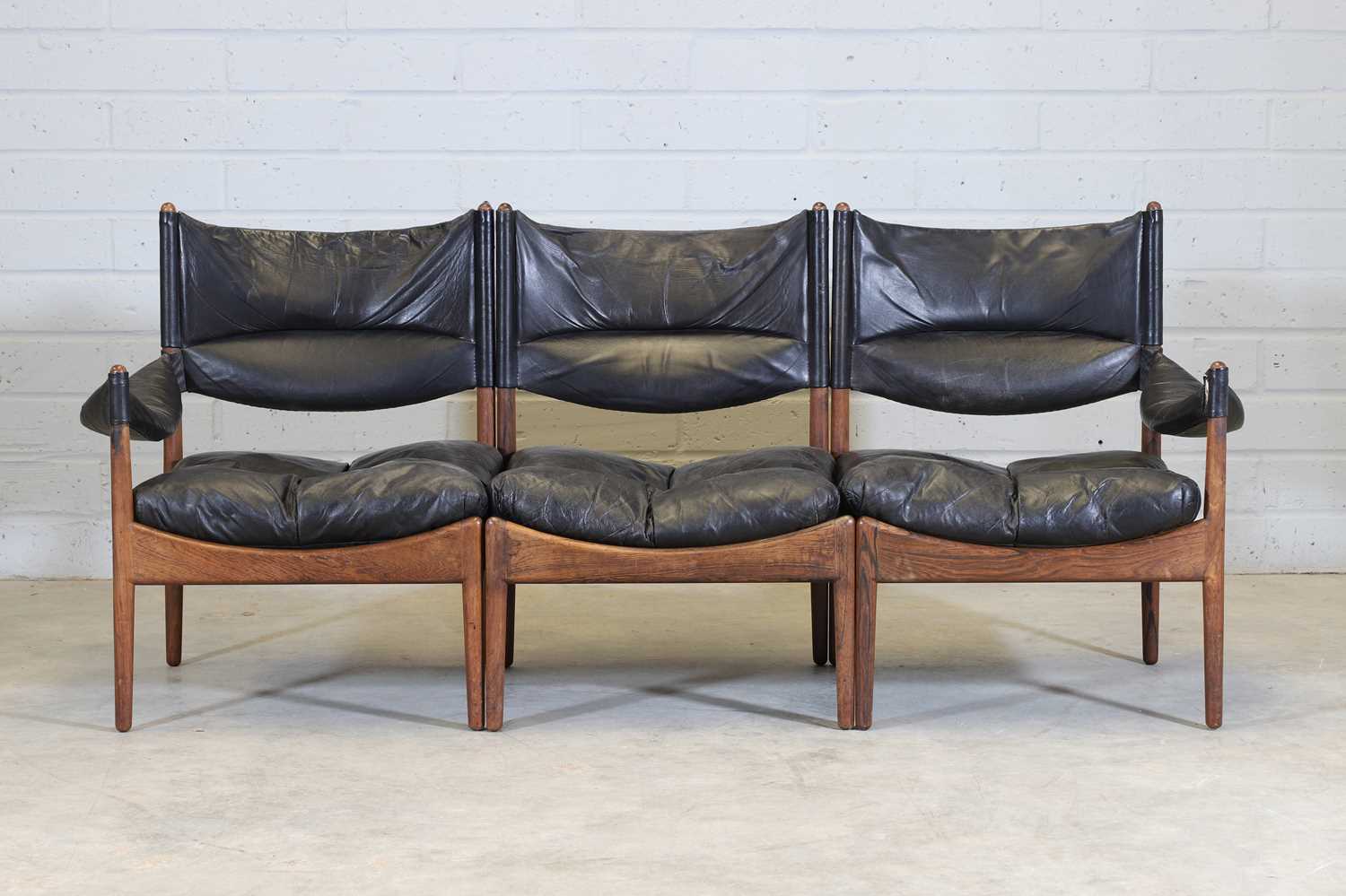 § A Danish 'Modus' rosewood modular sofa,