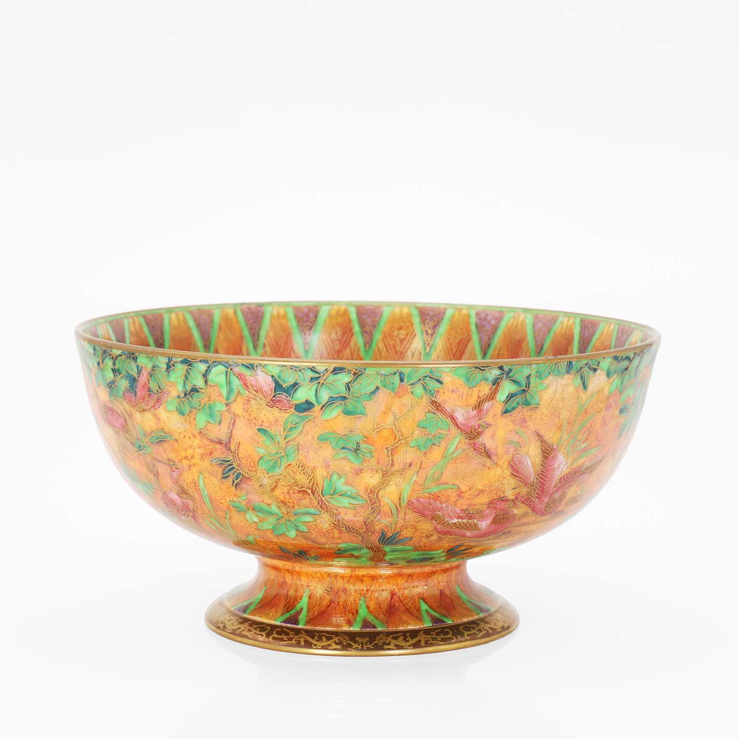 A Wedgwood 'Argus Pheasant', Fairyland lustre pedestal bowl, - Image 3 of 7