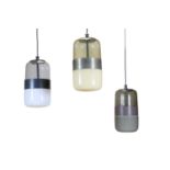 A collection of three 'Futura' pendant lights,