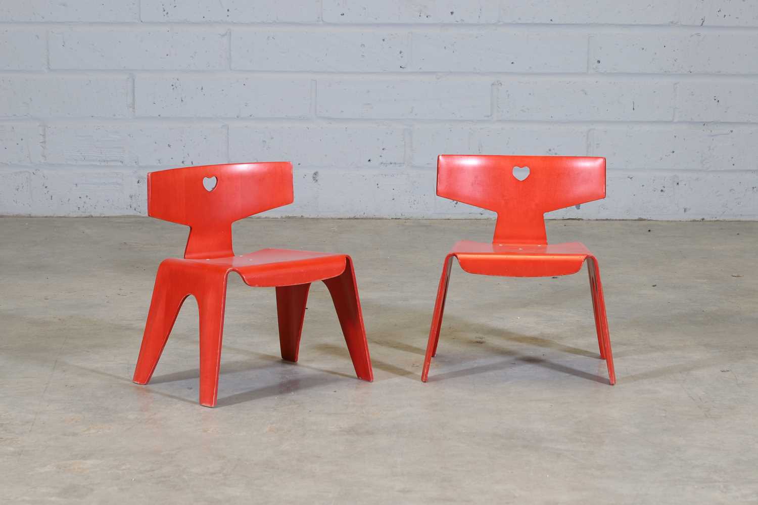 A pair of children's chairs,