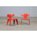 A pair of children's chairs,