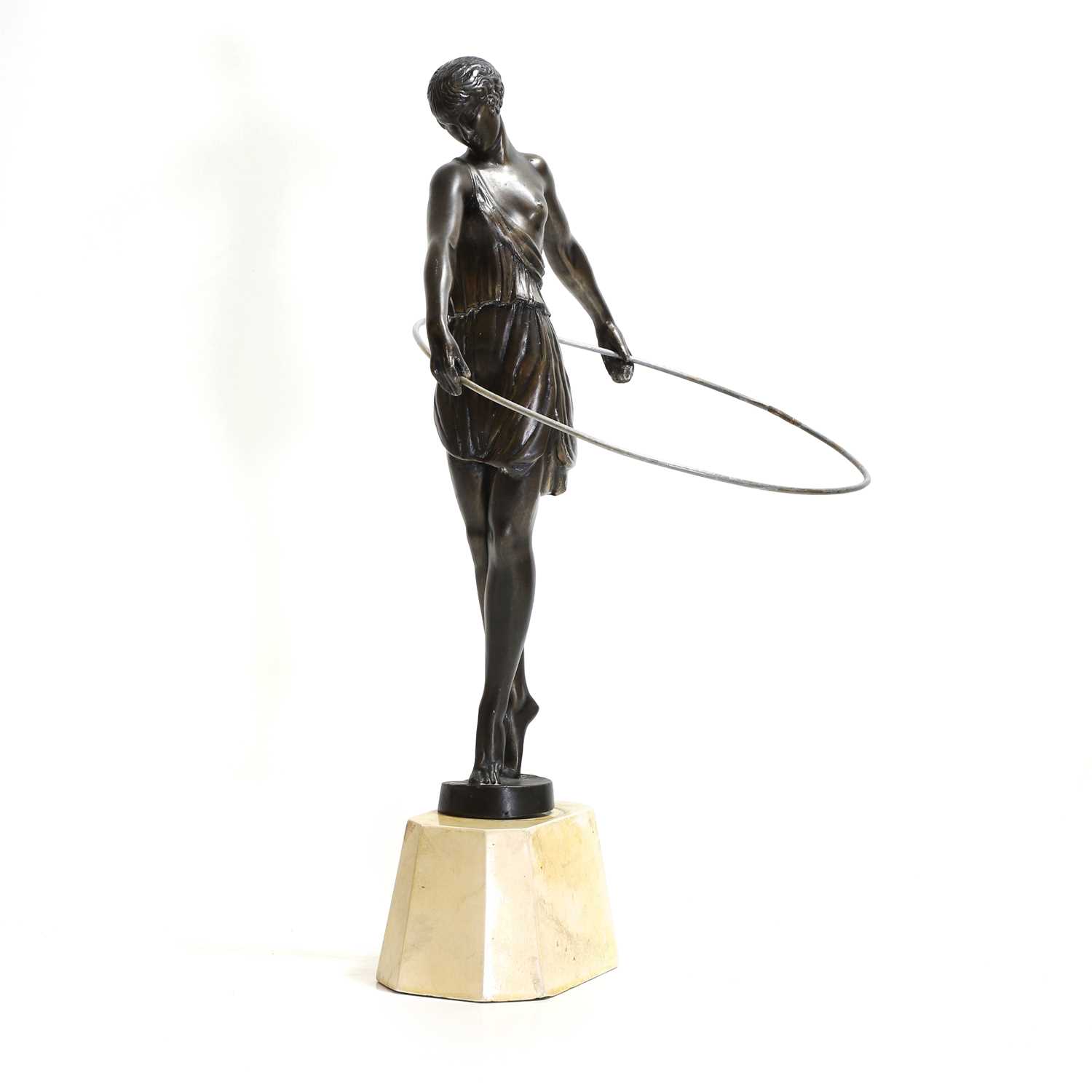 An Art Deco patinated bronze figure, - Image 2 of 5