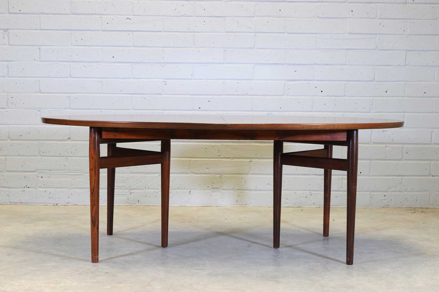 A Danish 'Model 227' extending rosewood dining table,