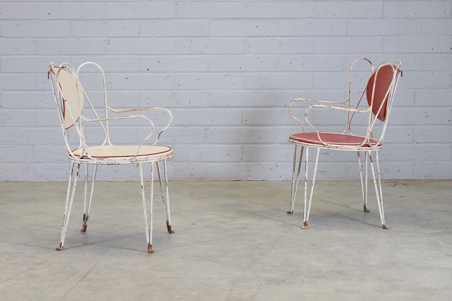 A pair of French garden chairs, - Image 4 of 8