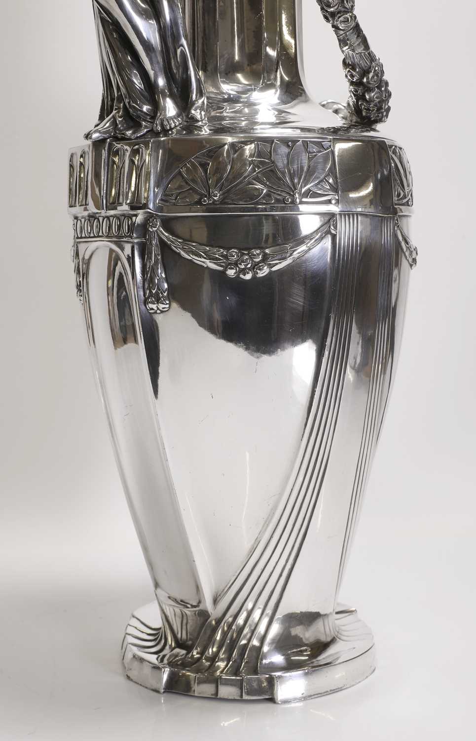 A German Jugendstil silver-plated vase, - Image 9 of 9