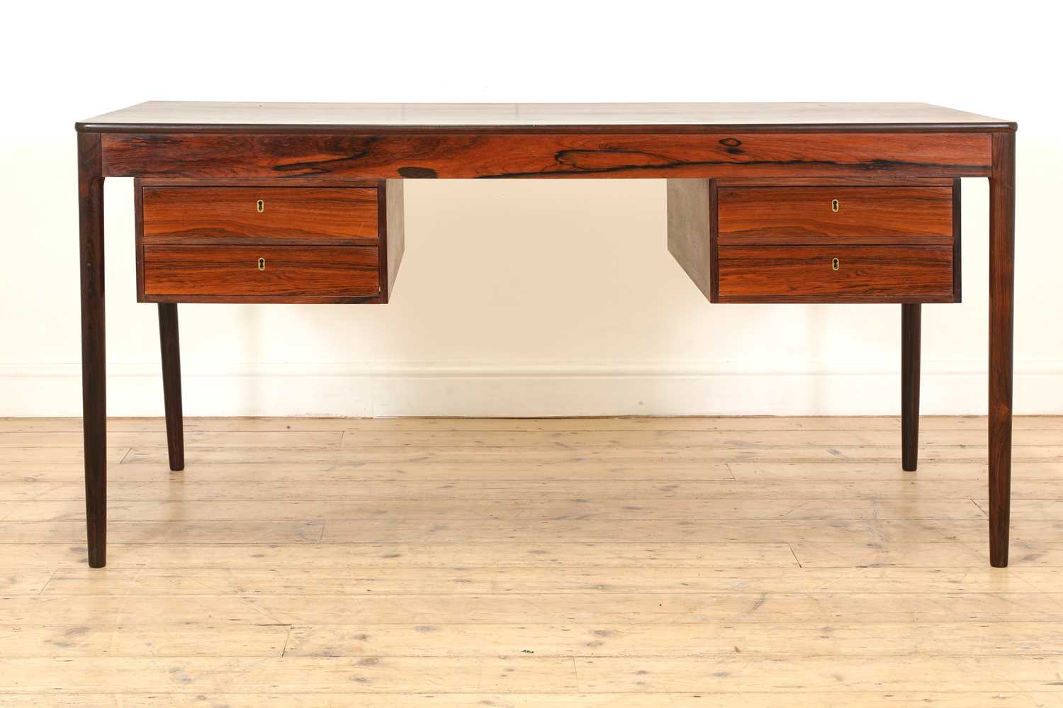 § A Swedish rosewood desk, - Image 3 of 6