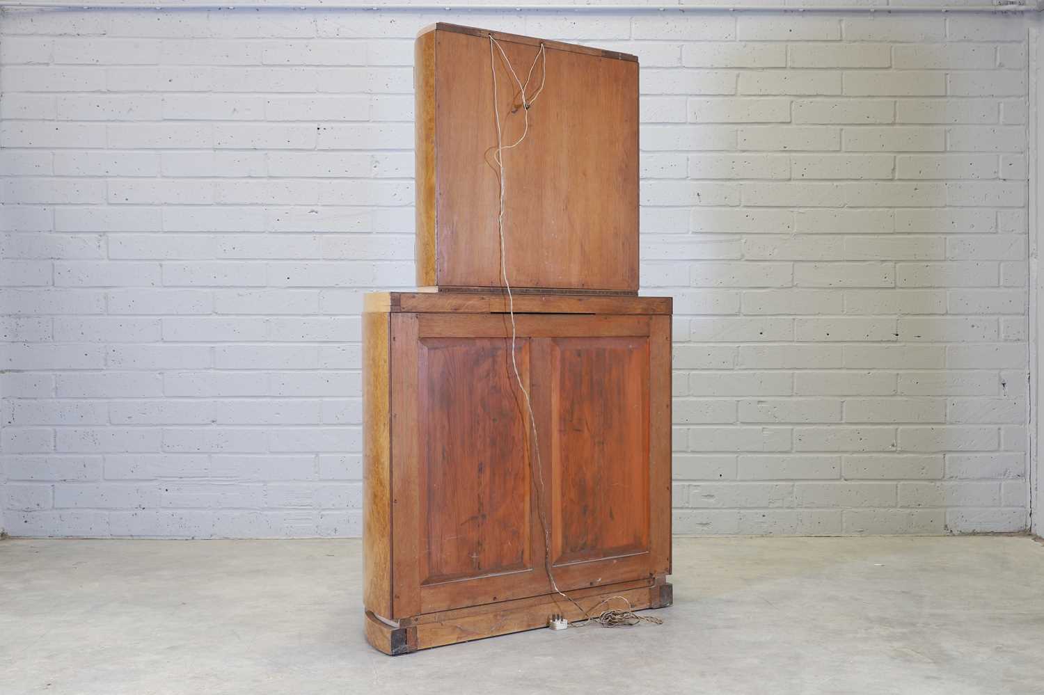 An Art Deco walnut cocktail cabinet, - Image 4 of 4