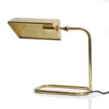 A German brass table lamp,