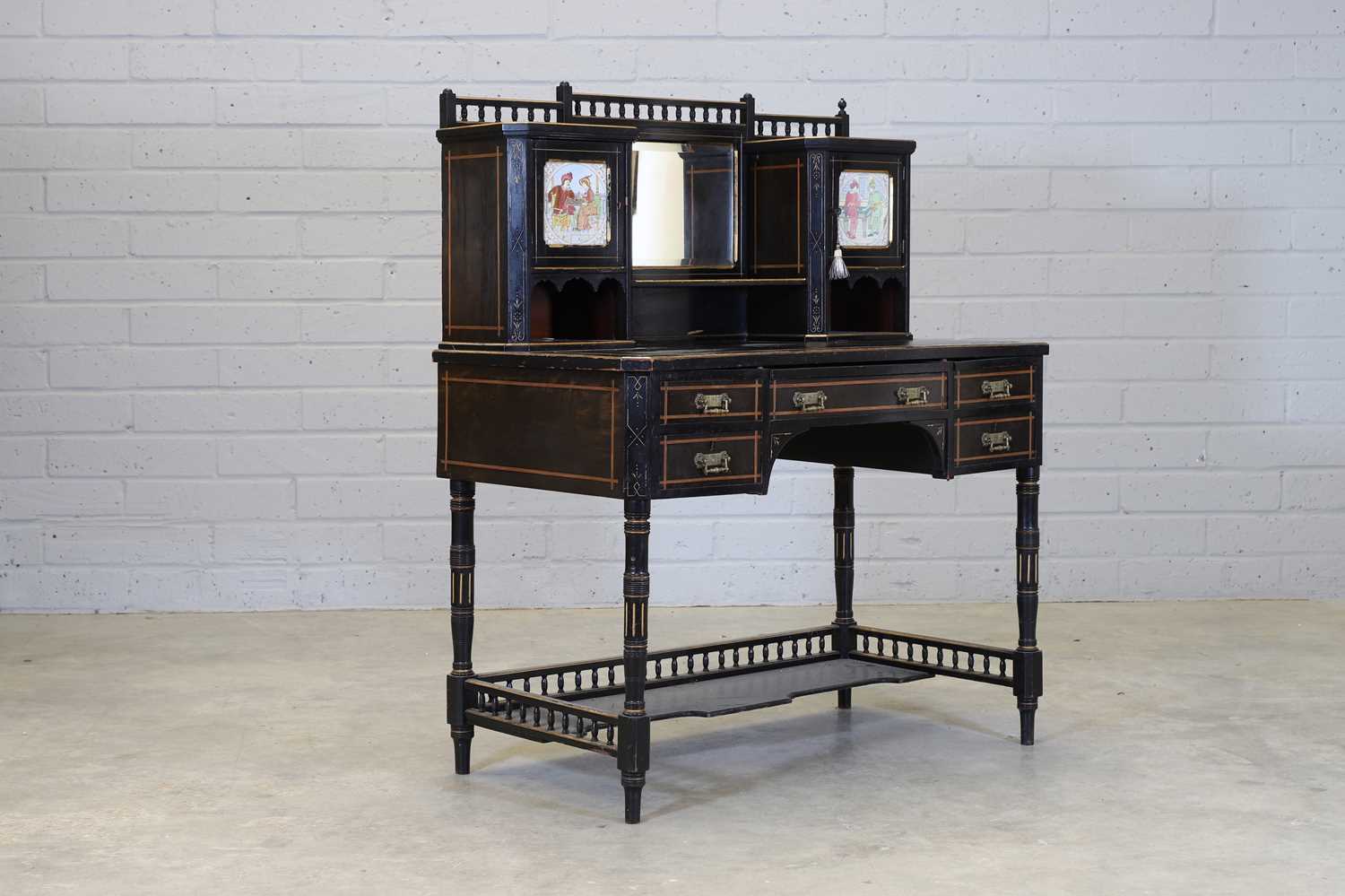 An Aesthetic Movement ebonised dressing table, - Image 2 of 8
