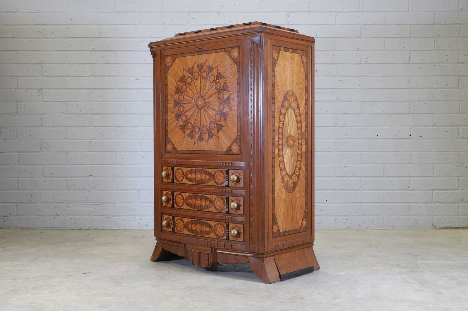 A French, Art Deco-style, Indian rosewood fall-front bureau, - Image 2 of 17