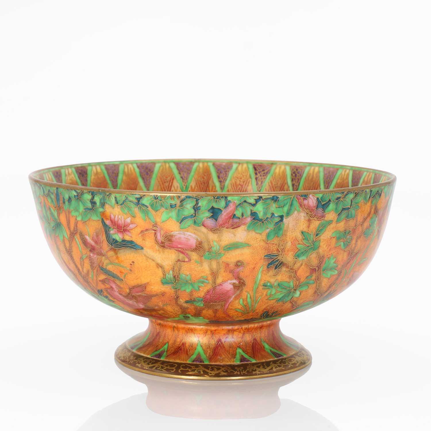 A Wedgwood 'Argus Pheasant', Fairyland lustre pedestal bowl, - Image 2 of 7