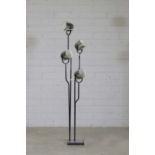 An Italian chrome standard lamp,