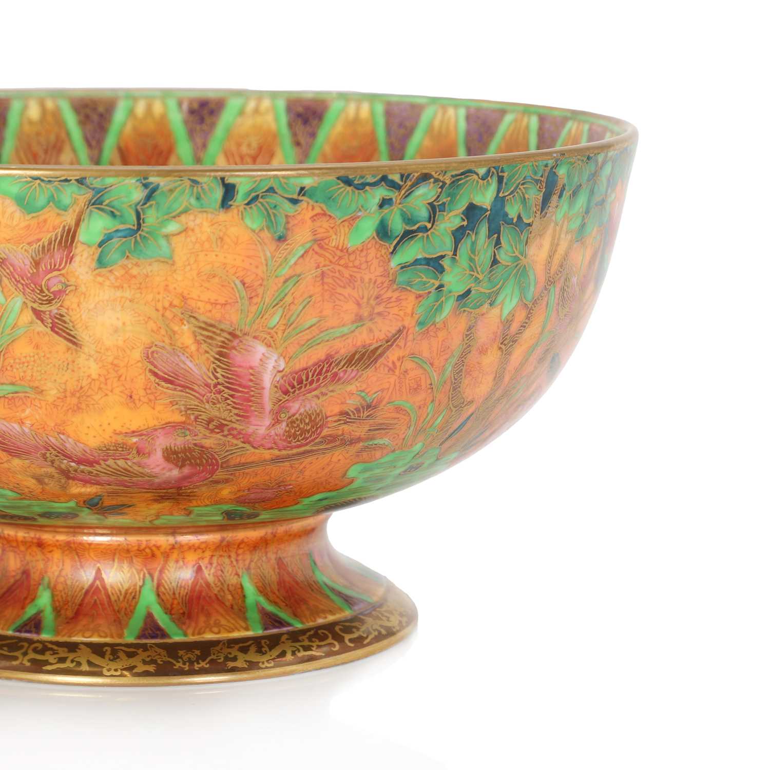 A Wedgwood 'Argus Pheasant', Fairyland lustre pedestal bowl, - Image 5 of 7