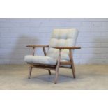 A Danish oak 'GE 240 Cigar' armchair,