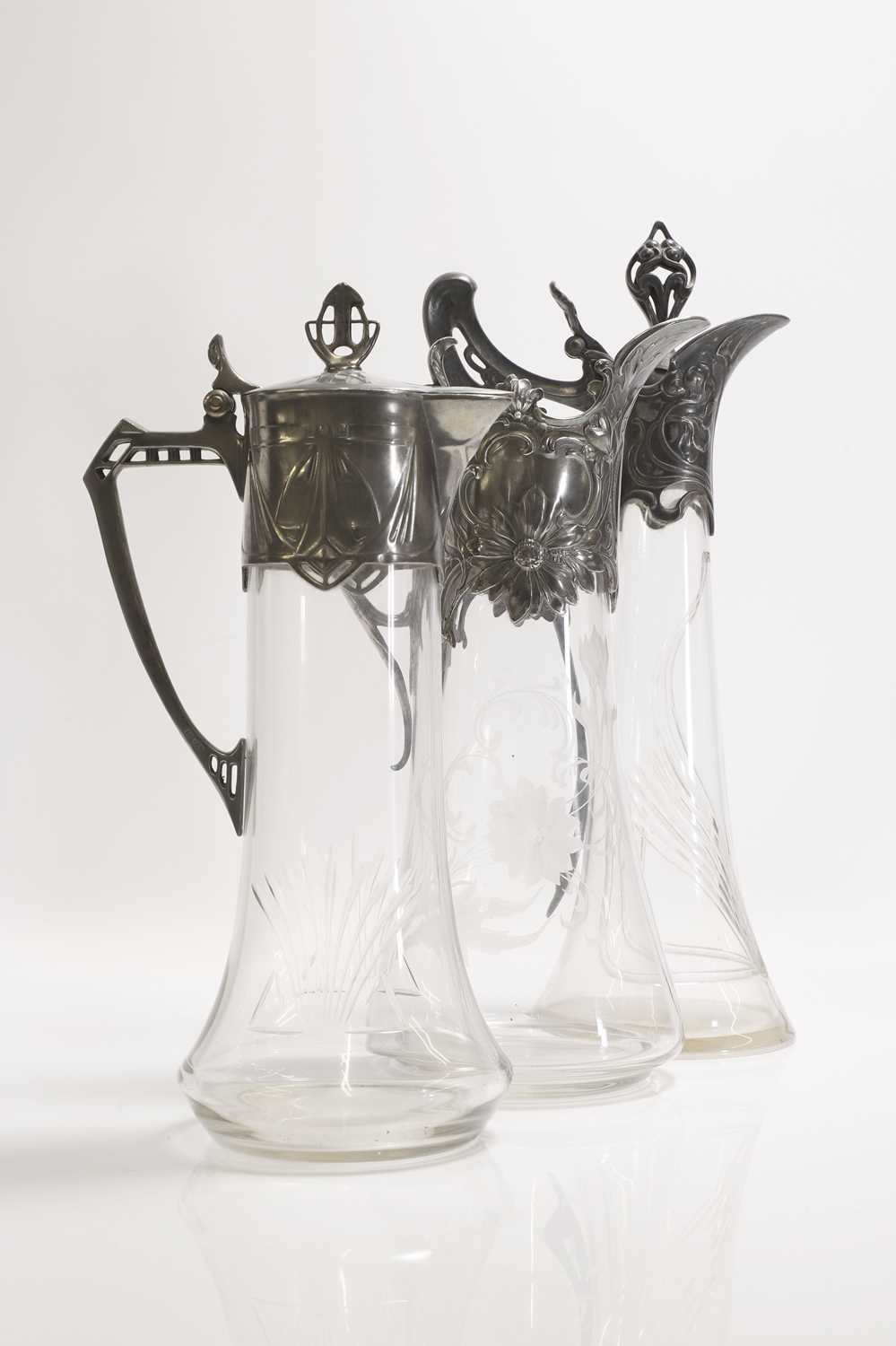 Three German WMF cut-glass decanters, - Image 2 of 5