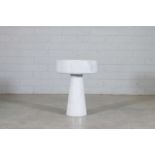 An Italian modernist white Carrara marble planter,