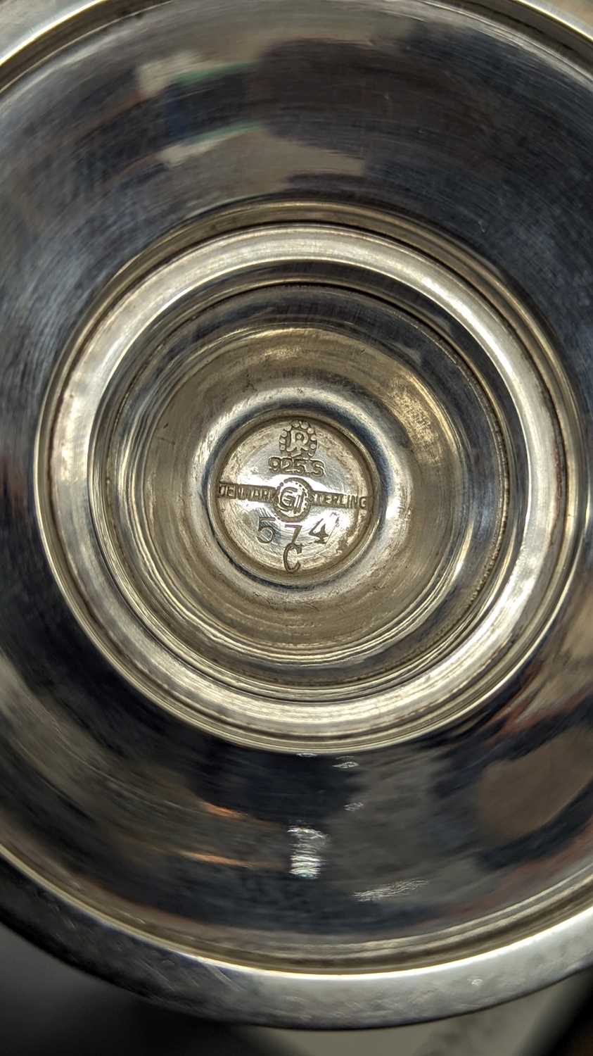 A Danish Georg Jensen silver tazza, - Bild 4 aus 5