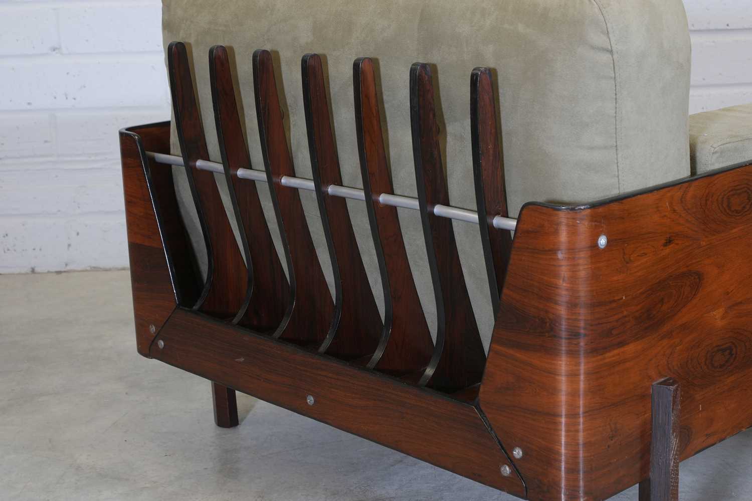 § A pair of Brazilian rosewood armchairs, - Image 5 of 5