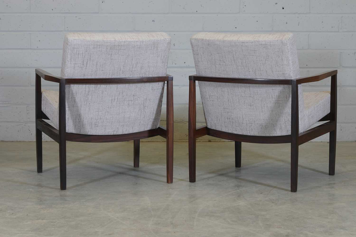 § A pair of Brazilian rosewood armchairs, - Image 2 of 4