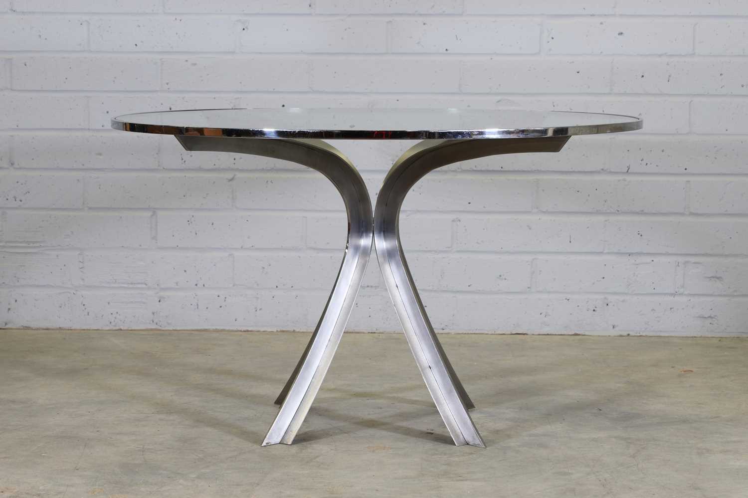 A French modernist stainless steel centre table, - Image 5 of 8