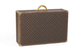 A Louis Vuitton monogrammed canvas English 'Alzer' suitcase,