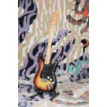 A 1977 Fender Stratocaster electric guitar,