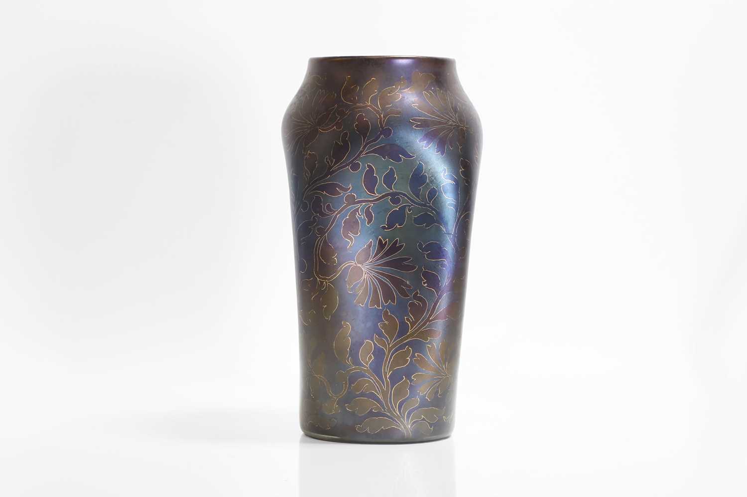 A Loetz 'Rubin Matte Iris' glass vase, - Image 3 of 4