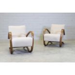 A pair of 'H269' bentwood armchairs,