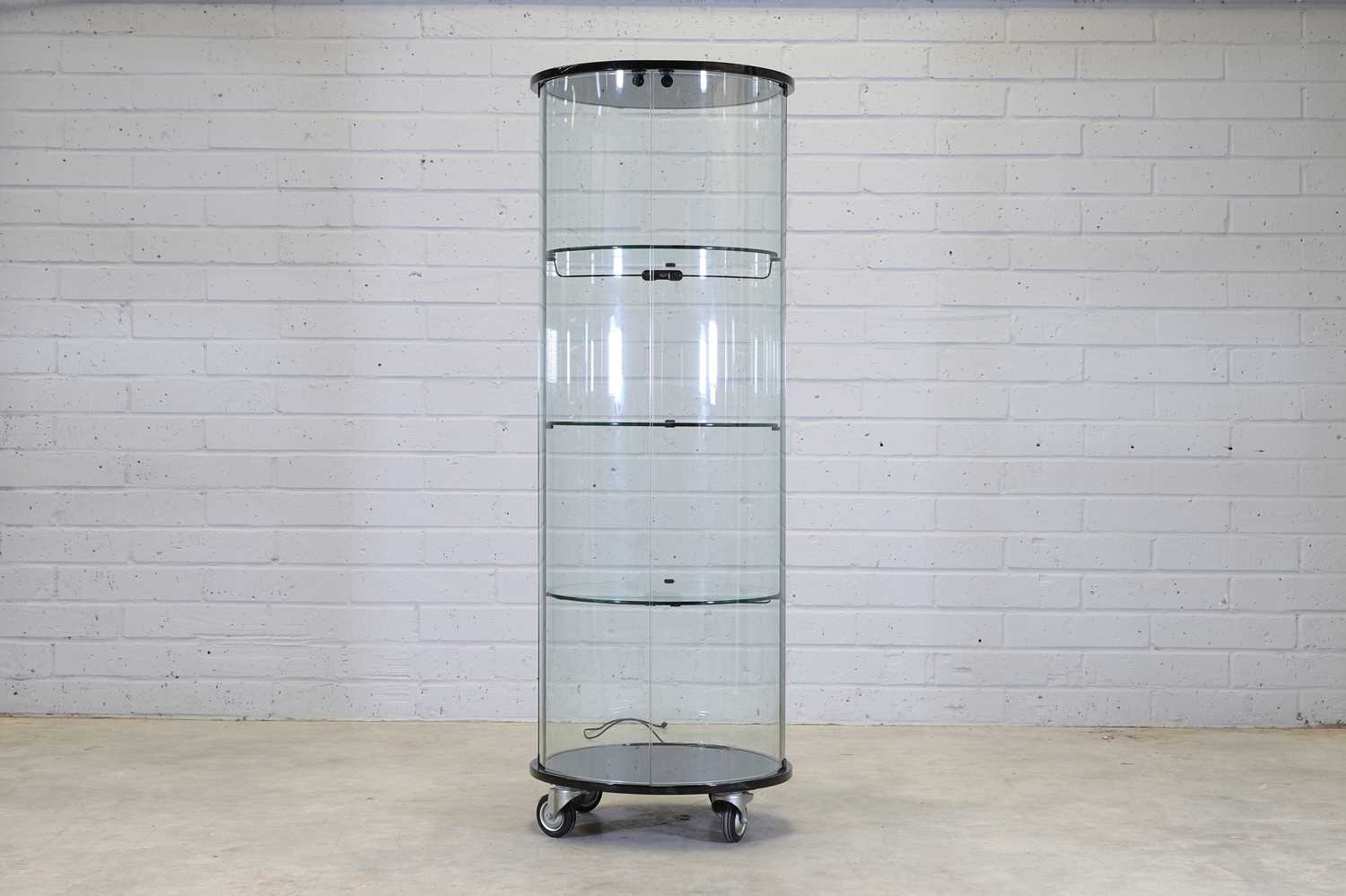 An Italian 'Pigreco' glass display cabinet,