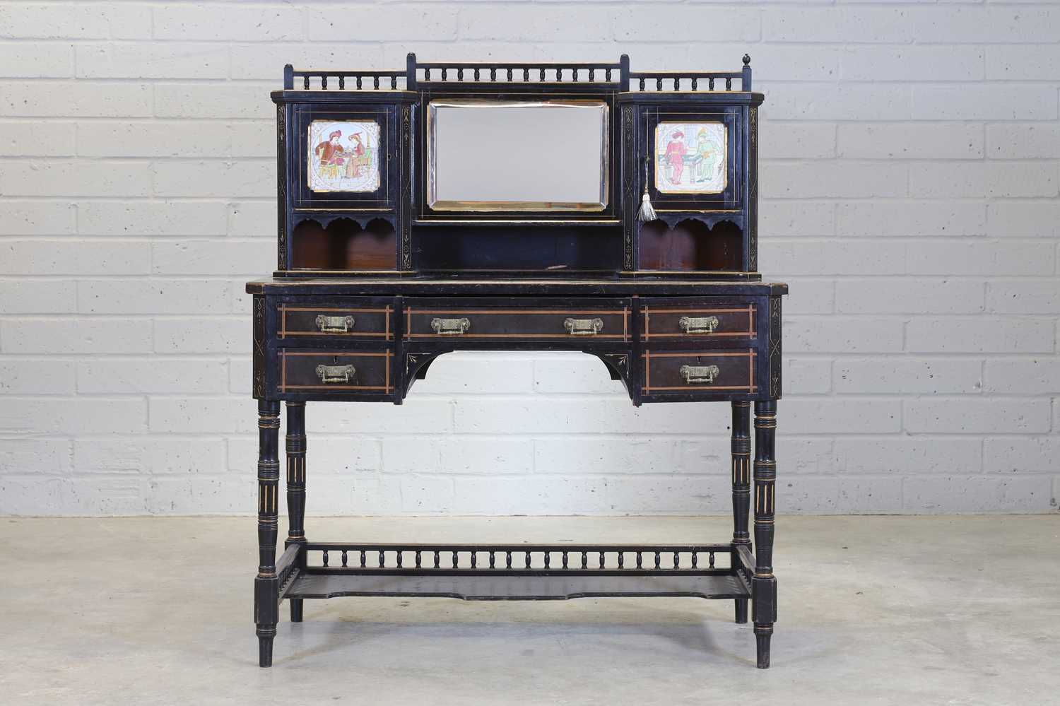 An Aesthetic Movement ebonised dressing table,