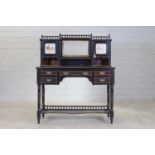 An Aesthetic Movement ebonised dressing table,