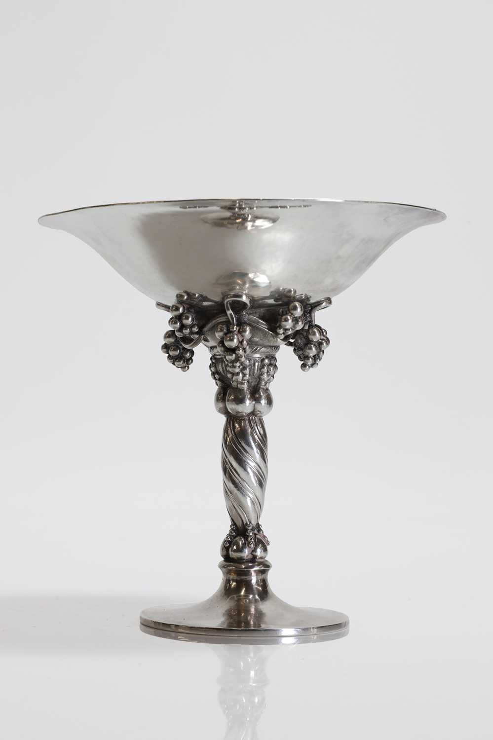 A Danish Georg Jensen sterling silver tazza, - Image 3 of 3