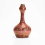 A ruby lustre solifleur stoneware vase,