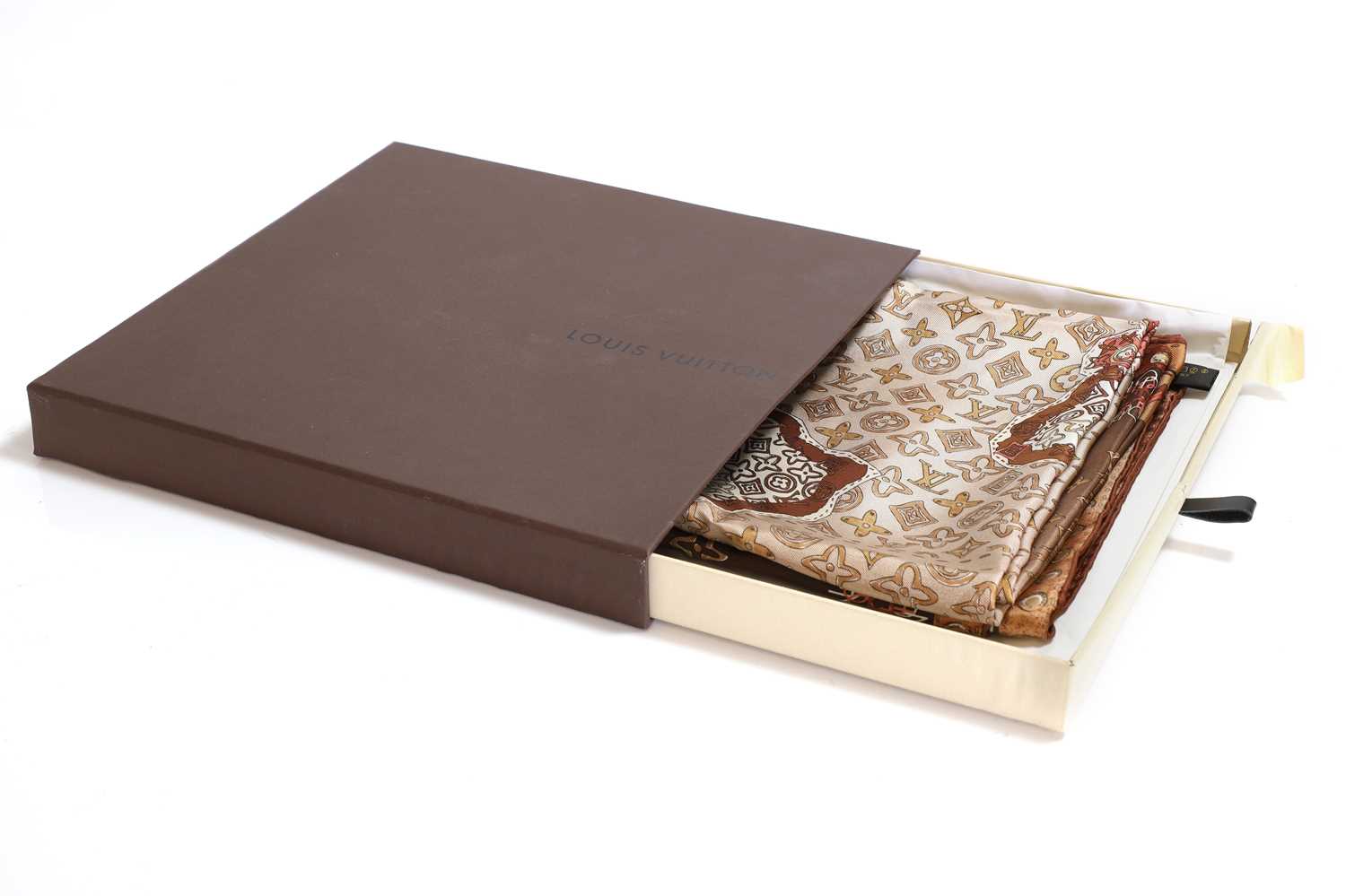 A Louis Vuitton 'The World of Louis Vuitton' special edition silk scarf,