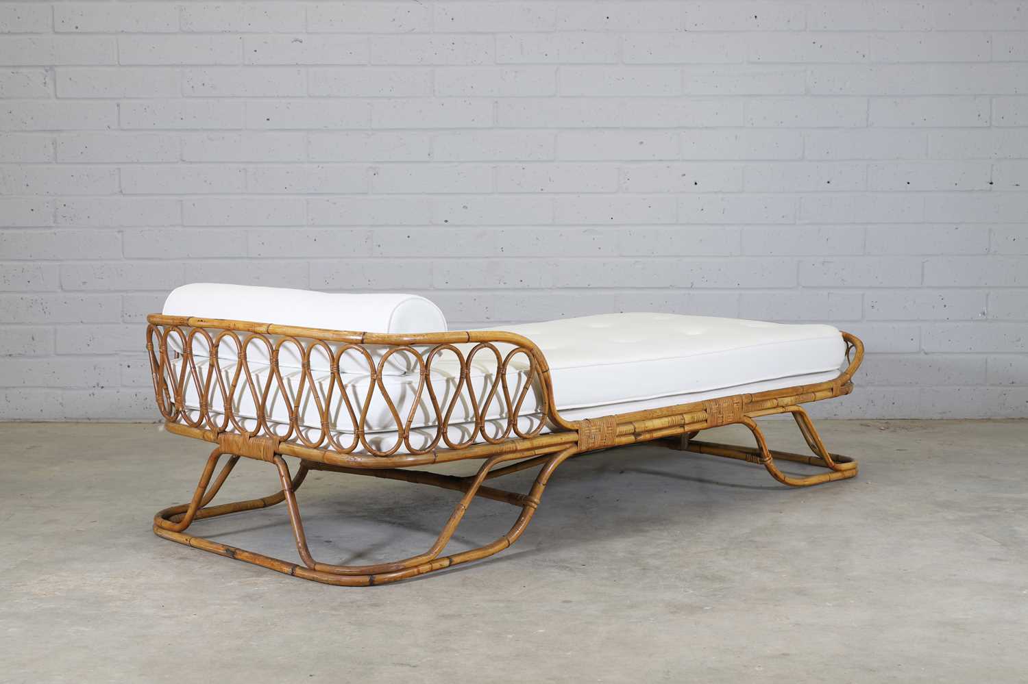 An Italian bamboo and rattan daybed, - Image 3 of 3