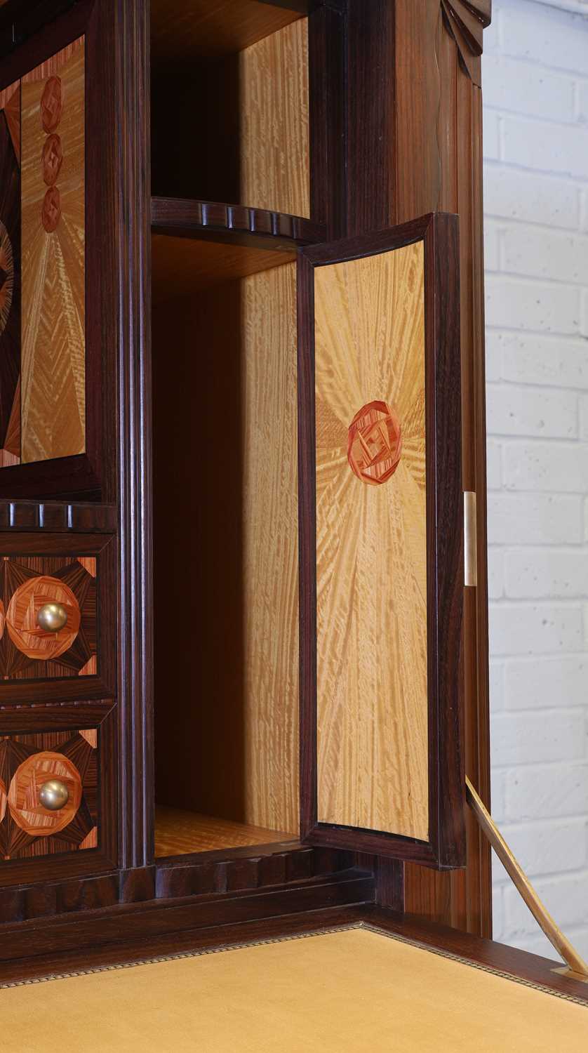 A French, Art Deco-style, Indian rosewood fall-front bureau, - Image 12 of 17