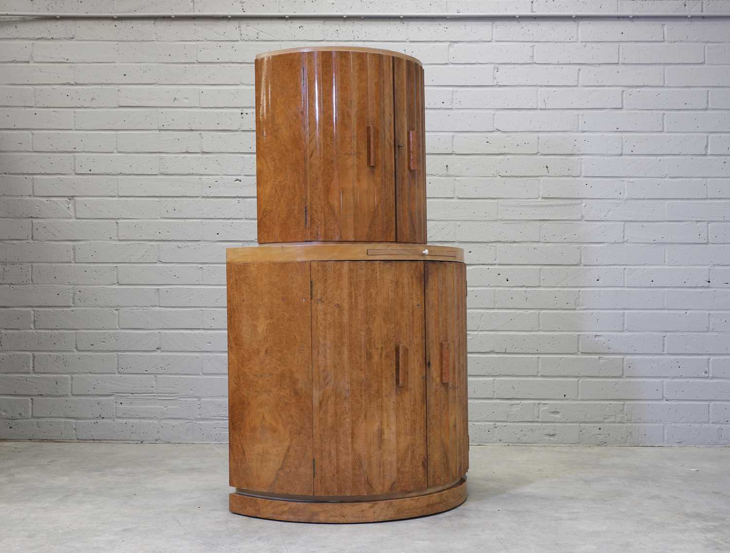 An Art Deco walnut cocktail cabinet, - Image 3 of 4