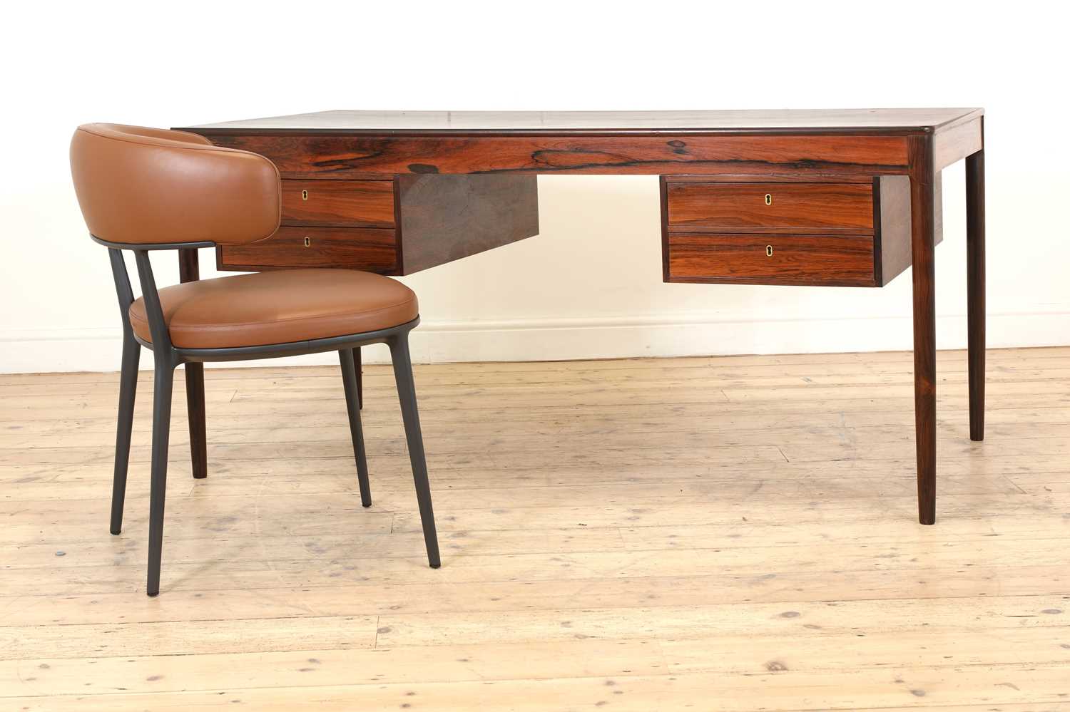 § A Swedish rosewood desk, - Image 5 of 6