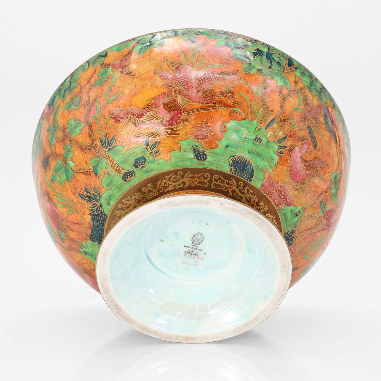 A Wedgwood 'Argus Pheasant', Fairyland lustre pedestal bowl, - Image 6 of 7