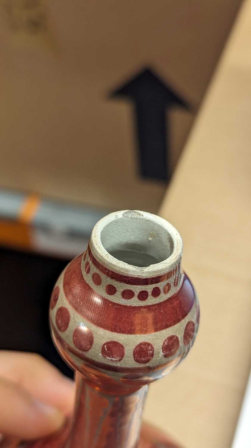 A ruby lustre solifleur stoneware vase, - Image 9 of 10