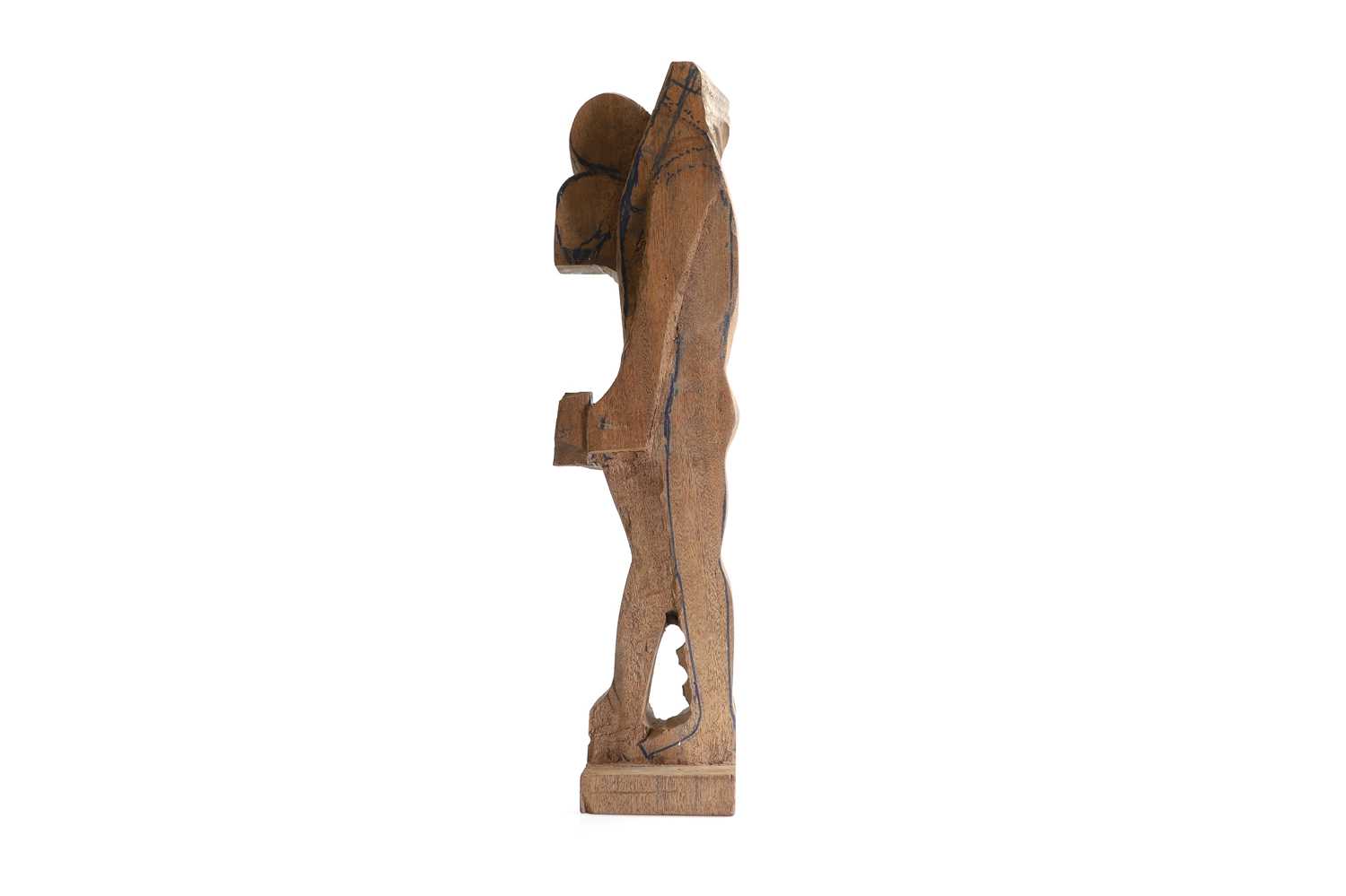 A modernist wood sculpture, - Image 5 of 5